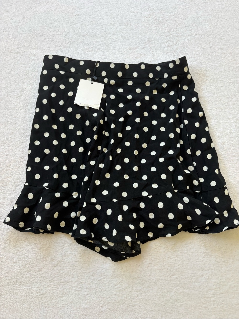 Zara Black Polka Dot Ruffle Skort - Picture 4 of 9